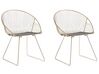 Set of 2 Metal Accent Chairs Gold AURORA_787887