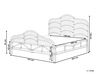 Doppelbett Rattan hellbraun Lattenrost 140 x 200 cm DOMEYROT_869058