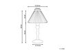 Tischlampe Eichenholz dunkelbraun / weiss 39 cm Kegelform COOKS_872681