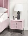 Nachtkastje fluweel roze SEZANNE_892512