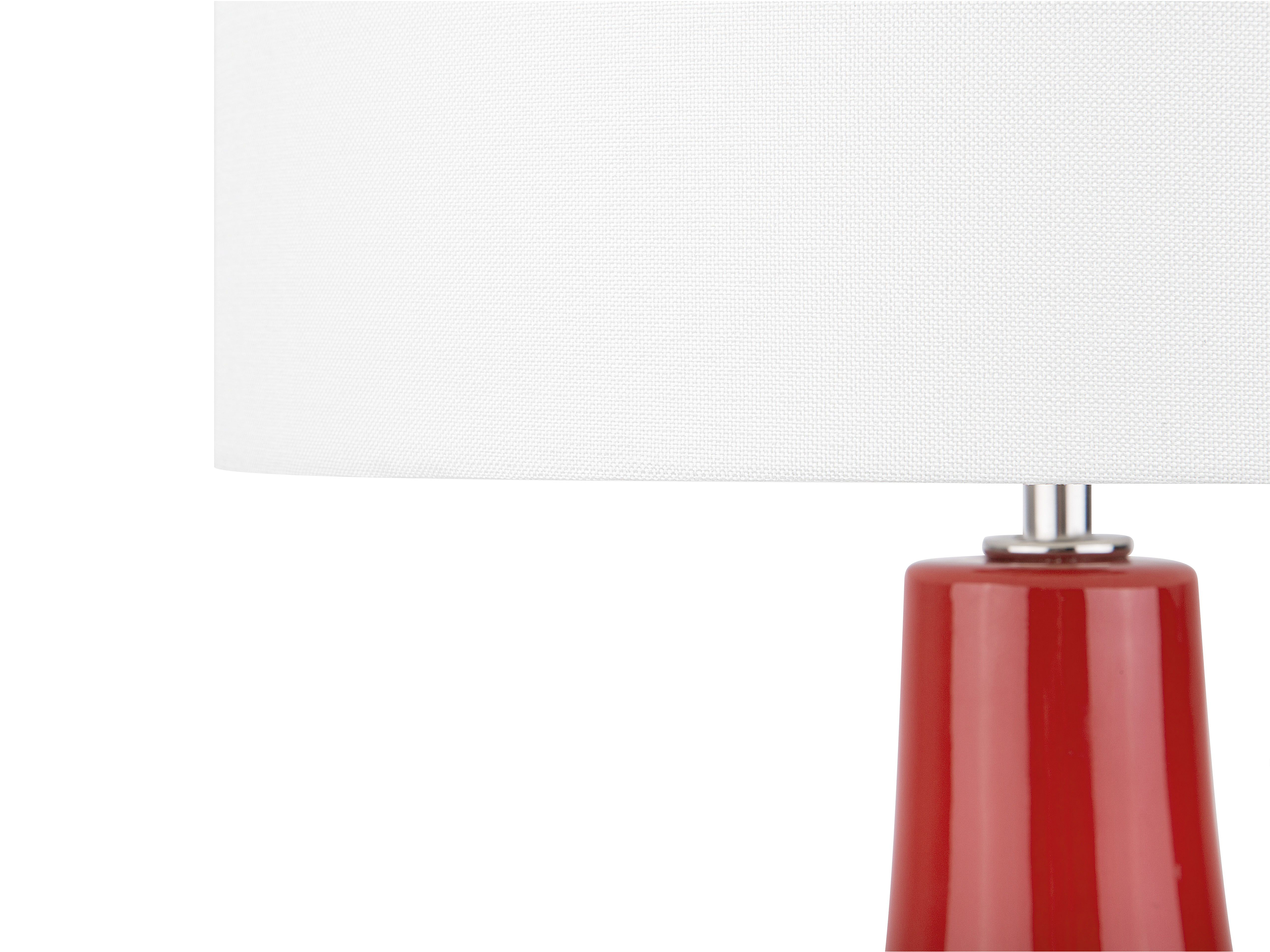 Lampa stołowa ceramiczna czerwona TRIVERSA