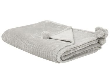Blanket 200 x 220 cm Light Grey SAITLER 