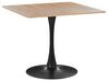 Dining Table 90 x 90 cm Light Wood with Black BOCA_821601