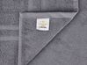 Conjunto de 11 toalhas de algodão cinzentas AREORA_794036