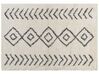 Teppich weiß / grau 160 x 230 cm geometrisches Muster Shaggy AYRUM_870316
