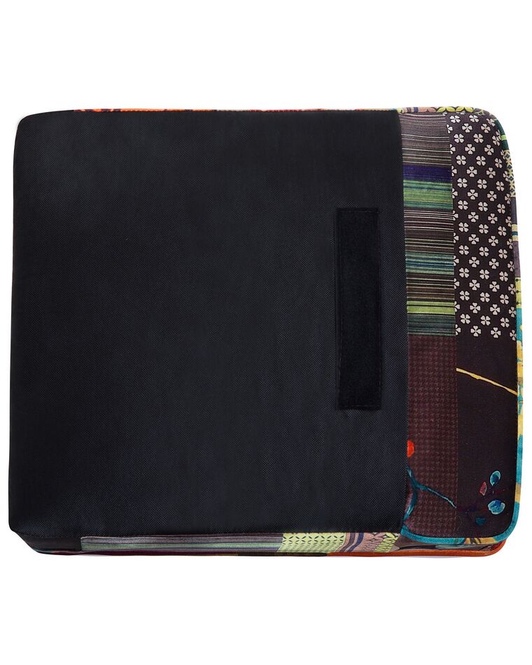 Fabric Armchair Patchwork Yellow CHESTERFIELD Beliani.co.uk