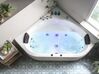 Banheira de hidromassagem de canto em acrílico branco com LED 140 x 140 cm MEVES_707766