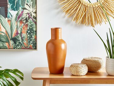 Terracotta Decorative Vase 37 cm Orange KARFI