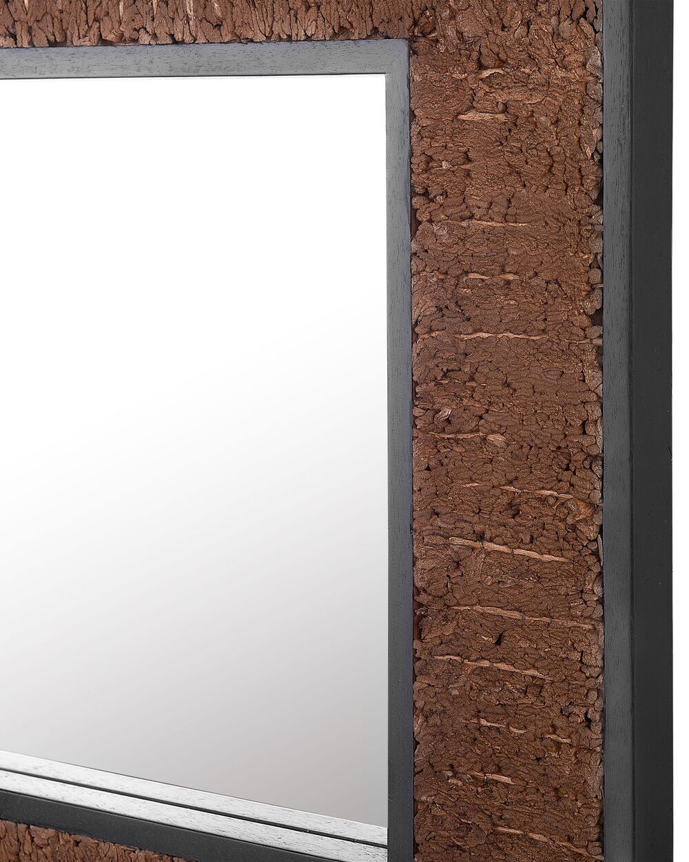 Wooden Wall Mirror 60 x 60 cm Dark BOISE Beliani.co.uk