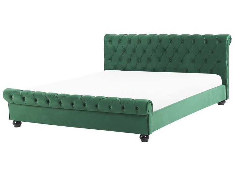 Bed fluweel groen 180 x 200 cm AVALLON_745527
