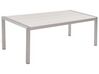 Puutarhapöytä alumiini valkoinen 180 x 90 cm VERNIO_775164