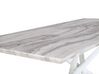 Rozkladací jedálenský stôl 160/200 x 90 cm mramorový efekt/biela MOIRA_811241