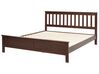 Łóżko drewniane 160 x 200 cm ciemne drewno MAYENNE_876583