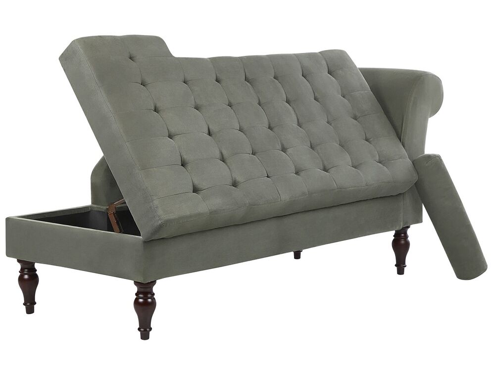 Chaise longue con almacenaje gris PESSAC | Beliani.es