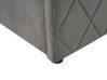 Bett Samtstoff grau Lattenrost Bettkasten hochklappbar 160 x 200 cm ROCHEFORT_786520
