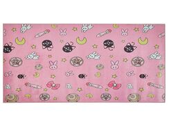 Lastenhuoneen matto vaaleanpunainen 80 x 150 cm GOZLER