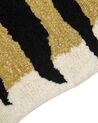 Kinderteppich Wolle beige / schwarz 100 x 160 cm Tigermotiv SHERE_874817