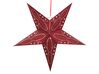 Set of 2 LED Hanging Glitter Stars 60 cm Red MOTTI_835518