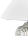 Lámpara de mesa de cerámica gris/blanco 37 cm CANELLES_844202