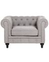 Fabric Armchair Light Grey CHESTERFIELD_675638