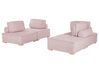 Conjunto de sofás modular para 4 pessoas em rosa TIBRO_825934