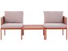 Lounge Set Aluminium orange 2-Sitzer modular Auflagen orange-weiß TERRACINA_826661