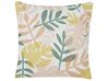 Set of 2 Outdoor Cushions Leaf Motif 45 x 45 cm Multicolour TEGEA_818605