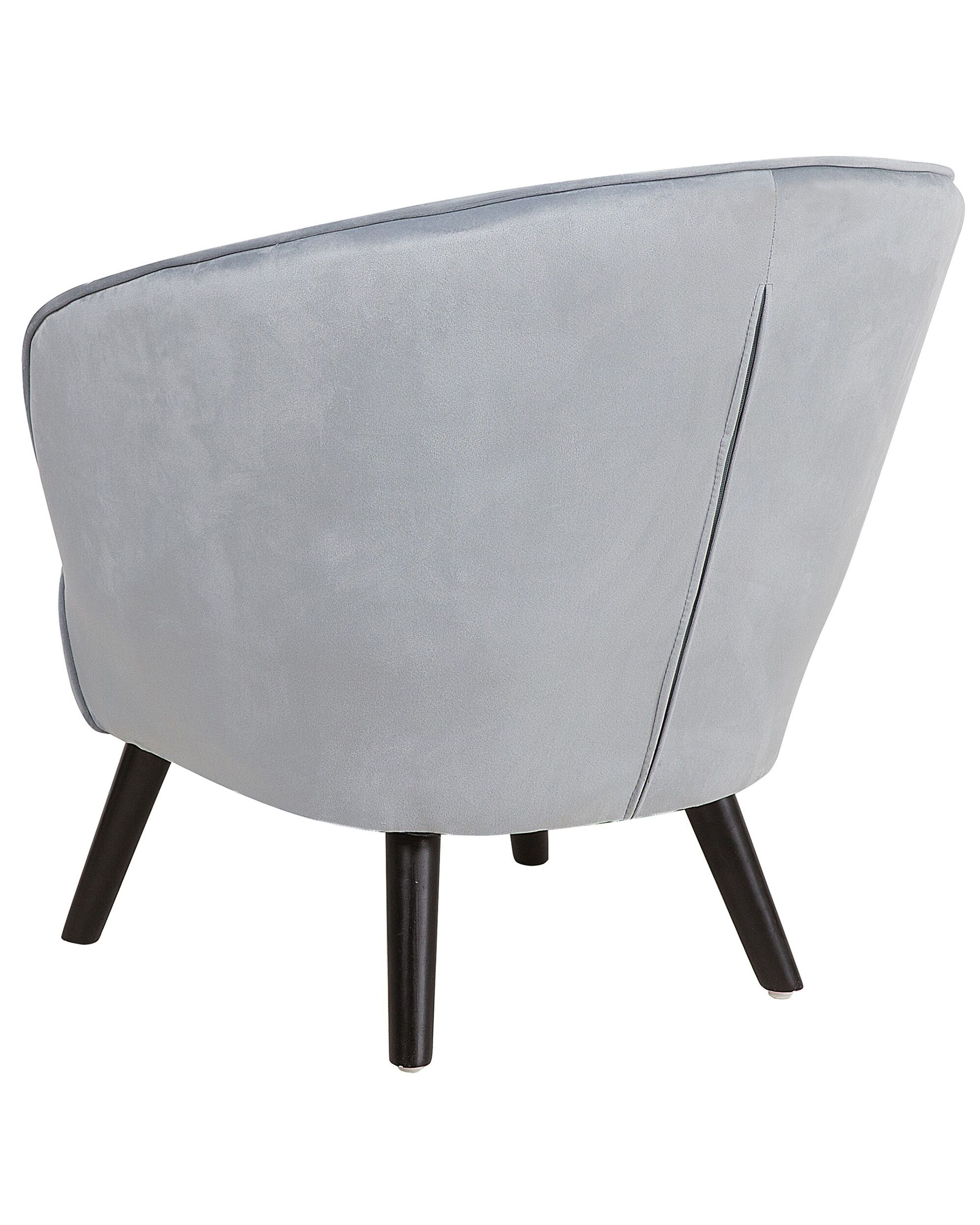 Fotel welurowy szary DALA