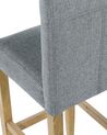 Chaise de bar en tissu rembourré gris MADISON_680913
