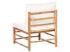 Módulo de cadeira de 1 lugar em madeira de bambu branco-creme CERRETO_909453