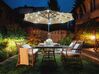 Záhradný slnečník s LED osvetlením ⌀ 266 cm sivobéžový RAPALLO_679985