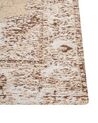 Teppich Baumwolle beige-braun 80 x 300 cm orientalisches Muster Kurzflor ALMUS_903347