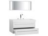 Meuble vasque à tiroirs blanc avec miroir ALMERIA_768677