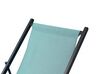 Folding Deck Chair Turquoise and Black LOCRI II_857246