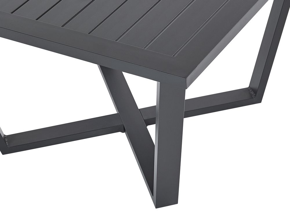 5 Seater Garden Corner Sofa Set Dark Grey VIZZINI Beliani.co.uk