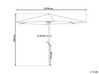 Sombrilla de jardín de poliéster gris claro 270 cm VARESE_740371