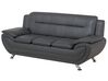 Faux Leather Living Room Set Grey LEIRA_796936