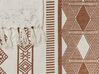 Decke Baumwolle beige / braun 130 x 180 cm orientalisches Muster JORHAT_829253