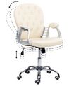 Swivel Faux Leather Office Chair Beige PRINCESS_862804