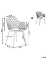 Conjunto de 2 sillas de comedor negro/madera clara NASHUA_805000