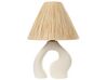 Lampada da tavolo ceramica bianca e naturale 42 cm BARBAS_871534