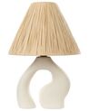 Lámpara de mesa de cerámica blanco/natural 42 cm BARBAS_871534