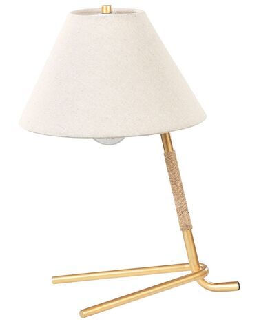 Lámpara de mesa de metal dorado 40 cm FLEMING