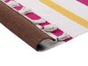 Teppich Baumwolle mehrfarbig 140 x 200 cm gestreiftes Muster Kurzflor HISARLI_836811