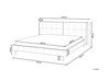 Łóżko welurowe 160 x 200 cm szare SENLIS _740849