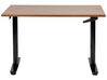 Hæve sænkebord manuelt sort/mørkt træ 120 x 72 cm DESTINAS_899137
