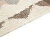 Alfombra kilim de lana beige/marrón/gris 160 x 230 cm ARALEZ_859752