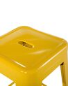 Zestaw 2 stołków barowych metalowych 60 cm żółty CABRILLO_701265