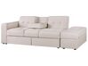 Sectional Sofa Bed with Ottoman Beige FALSTER_751399
