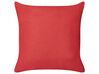 Set of 2 Velvet Cushions 45 x 45 cm Red and Pink BORONIA_914084